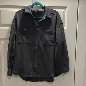 Aerie Dark Gray Button Up